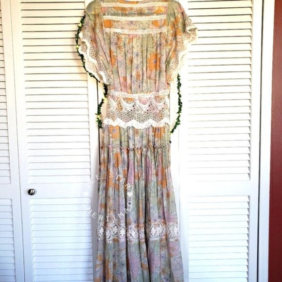 !!RARE!! Free People Field of Dreams Maxi Dress Kimono - Picture 6 of 7